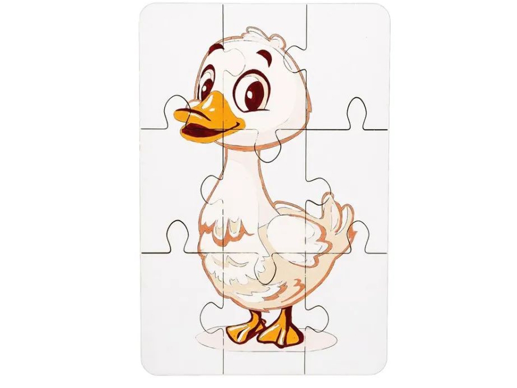 Деревянный пазл-раскраска Гусочка, PuzzleOk