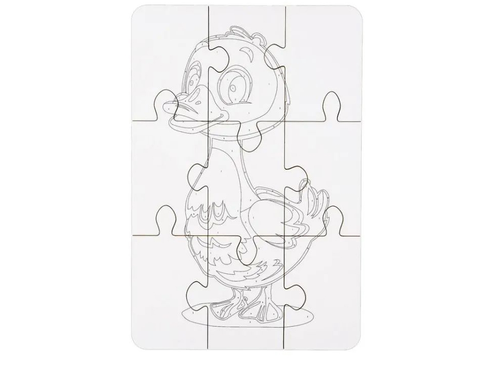 Деревянный пазл-раскраска Гусочка, PuzzleOk