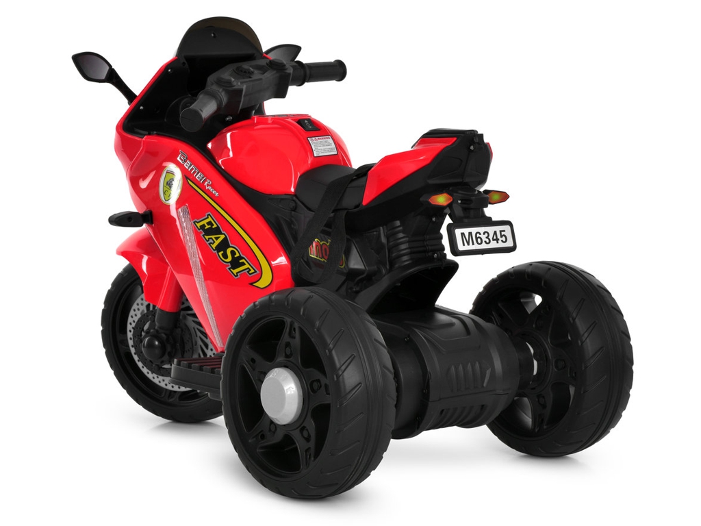 Мотоцикл Bambi Racer M 6345ELR-3 (1шт) р/к, 1*12V4,5AH, 2*25W, USB, BLUETOOTH, MP3, TF, EVA, музыка
