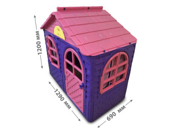 Будиночок дитячий зі шторками фіолетовий 129x69 см. TM Doloni Toys 02550-10