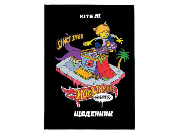 Щоденник шкільний у твердій обкладинці, Hot Wheels Skate, Kite