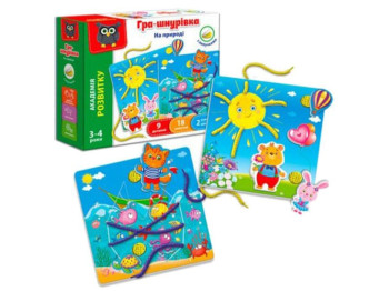 Гра-шнурівка з липучками На природі, Vladi Toys