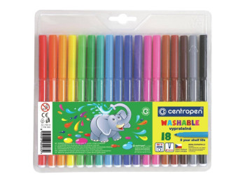 Фломастеры 18 цветов. Centropen 7790/18 ТП