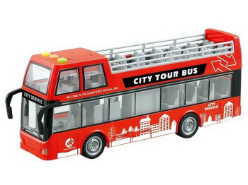 Игрушечный двухэтажный автобус City Tour Bus, 27,5 см, со светом и звуком