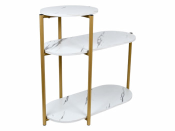 Стол журнальный 3 яруса 65×40×62 см, металл/МДФ, M50271-W