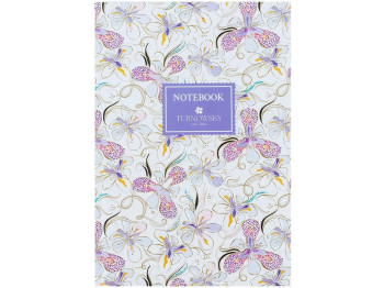 Книга записная твердая обложка в кисти А5, 96 листов, Turnowsky Floral, Axent 8457-13-A-TR