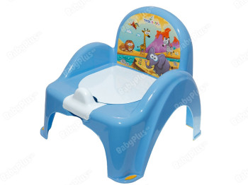Горшок - стульчик Сафари голубой. Tega Baby SF-010-126