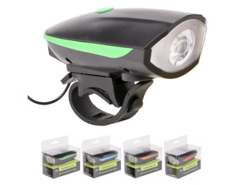 Фонарик с сигналом для велосипеда USB, 10х6х5.5см, VL97756