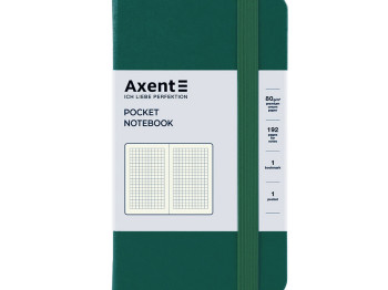 Книга записна у клітинку зелена Partner A6-. 96 аркушів. Axent 8301-61-A