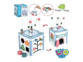 Дерев'яний ігровий розвиваючий центр, бізікуб  MD 1381, 6в1, Tree Toys