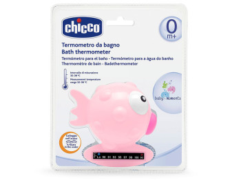 Іграшка-термометр для вимірювання температури води Рибка рожевий. Chicco 06564.10