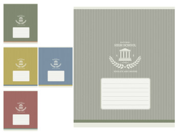 Зошит учнівський у лінію "Basic Copybook", 12 аркушів, ВД-лак, Школярик 012-3641L