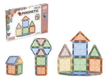 Магнитный конструктор Magnetic Tiles, 20 деталей