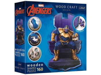 Деревянный пазл Trefl Wood Craft Marvel Танос на троне, 160 элементов