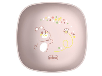 Миска для кормления с крышкой 6мес+, розовая, Chicco