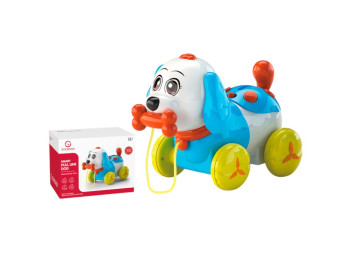 Игрушка сенсорная Собачка каталка, музыка и свет, копилка