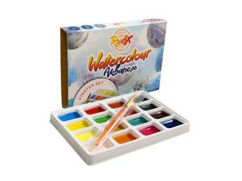 Краски акварельные Starter Set, 16 цветов с кисточкой