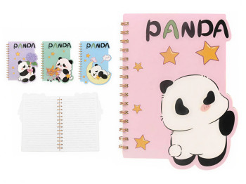 Блокнот A5 на спирали Panda, в линию, 60 листов, микс видов
