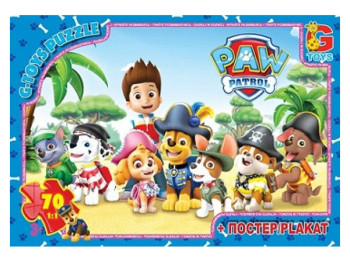 Пазли картонні Paw Patrol, 70 елементів, G-Toys
