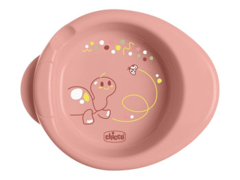 Термостійка тарілка Warmy Plate з резервуаром для гарячої води,  6м+ , рожева, Chicco