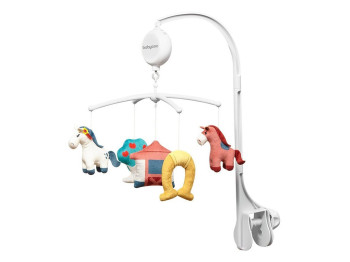 Музыкальная карусель электронная для кроватки Лошадки. BabyOno 793