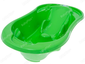 Ванночка Комфорт с термометром 2в1 анатомическая зеленый. Tega Baby TG-011-125