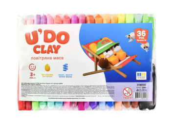 Набор для творчества воздушная масса U'DO Clay, 36 брикетов, брикет 10 грамм, Strateg