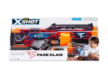 Быстрострельный игрушечный бластер X-SHOT Skins Last Stand Faze 16 патронов. Zuru 36518H