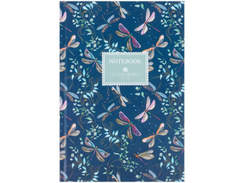 Книга записная твердая обложка в кисти А5, 96 листов, Turnowsky Floral, Axent 8457-15-A-TR