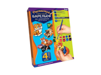 Набор для творчества Расписной гипсовый барельеф малый, Danko Toys