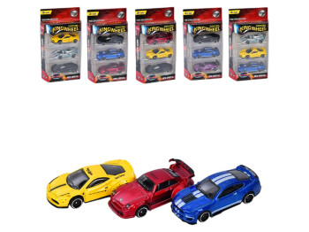 Игрушки машинки металлические, 1:64, набор 3 шт, микс видов