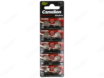 Батарейка алкалиновая Camelion AG13-BP10, 1,5V, LR44 (цена за лист 10шт) 0849198003963