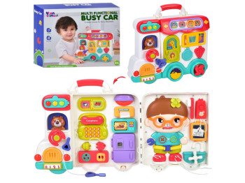 Игрушка бизиборд-машина, свет, звук, фигурка, с элементами интерактива