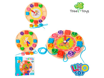 Деревянная игрушка Часы 18 см. Tree Toys MD 1270