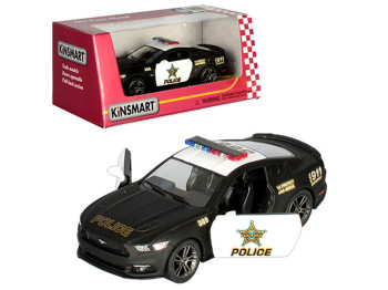 Машинка металлическая инерционная 2015 FORD MUSTANG GT POLICE. Kinsmart KT 5386 WP