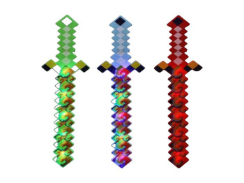 Игрушка пиксельный меч, световые эффекты, 3 цвета (цена за 1 шт)