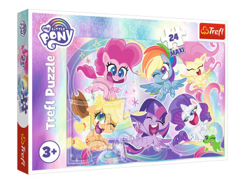 Пазлы Дружеские пони, Хасбро My Little Pony, 24 элемента MAXI, Trefl