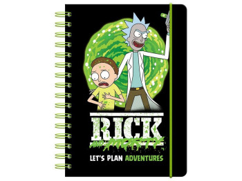 Щоденник на спіралі, тверда обкладинка, Rick&Morty, Kite