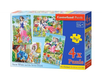 Пазли Білосніжка, 8,12,15 і 20 елементів, Castorland