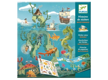 Набір з переміщуваними наклейками Пригоди в морі. Djeco DJ08953