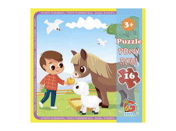 Пазли картонні Ферма, 16 елементів, G-Toys LA08