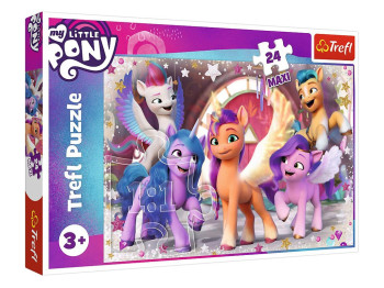 Пазлы Радость пони, Хосбро, My Little Pony, 24 элемента MAXI, Trefl