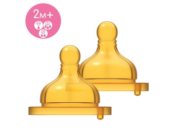 Соска латексная Original Touch, Сменный поток, 2 шт, Chicco
