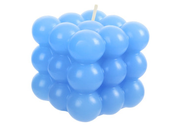Декоративна свічка Bubble Cube, 150 г, блакитна