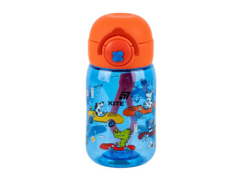 Бутылка для воды детская Cars Kite K25-1235-2, 360 мл, синяя, с сеточкой-фильтром, Kite