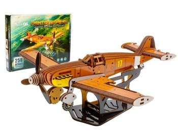 Дитячий дерев'яний 3D конструктор Винищувач Bf 109, PuzzleOK Puz-00942