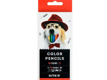 Карандаши цветные Dogs 12 шт, Kite