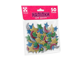 Набор для творчества мягкие наклейки Звезда и луна, Vladi Toys