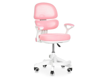 Детское кресло Bambi M 6482-8 розовое, регулировка высоты, подножка и блокировка колес.