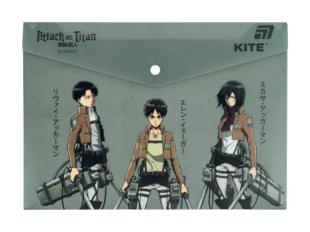 Папка на кнопці Kite Attack on Titan AT25-244, формат A4, поліпропілен, Kite